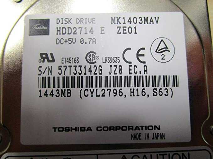 1.3Gb MK1403MAV Toshiba 2.5″ hard drive