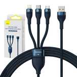 Kabel USB 3w1 Baseus Flash 66W DO Lightning, USB-C i microUSB