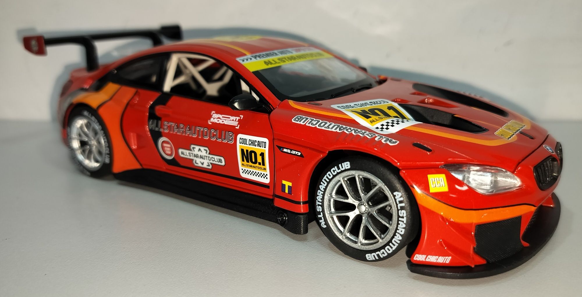 BMW M6 GT3 модель 1:24 ТМ Автопром MSZ Металл, звук свет