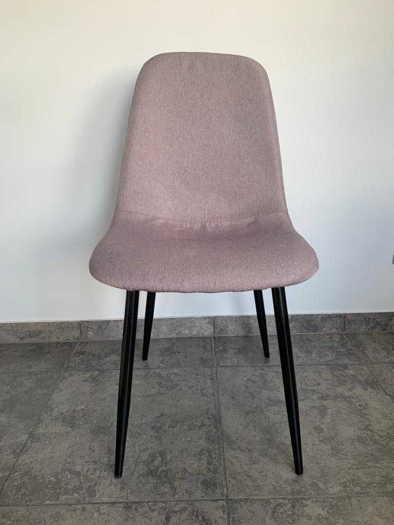 Krzesło tapicerowane szare do jadalni, biurka
