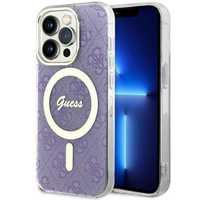 Etui Guess 4G MagSafe iPhone 14 Pro Purpurowe