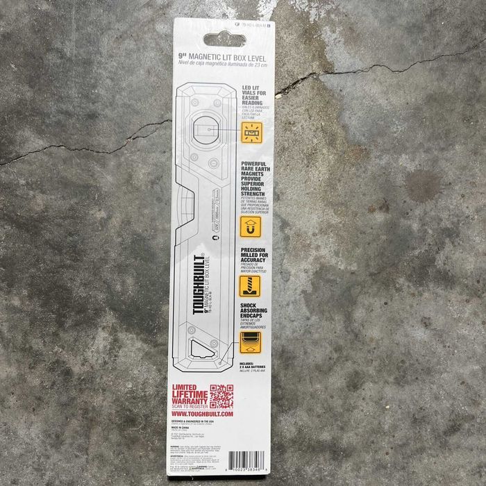 Mагнитный уровень TOUGHBUILT TB-H2-L-9LH-M с подсветкой