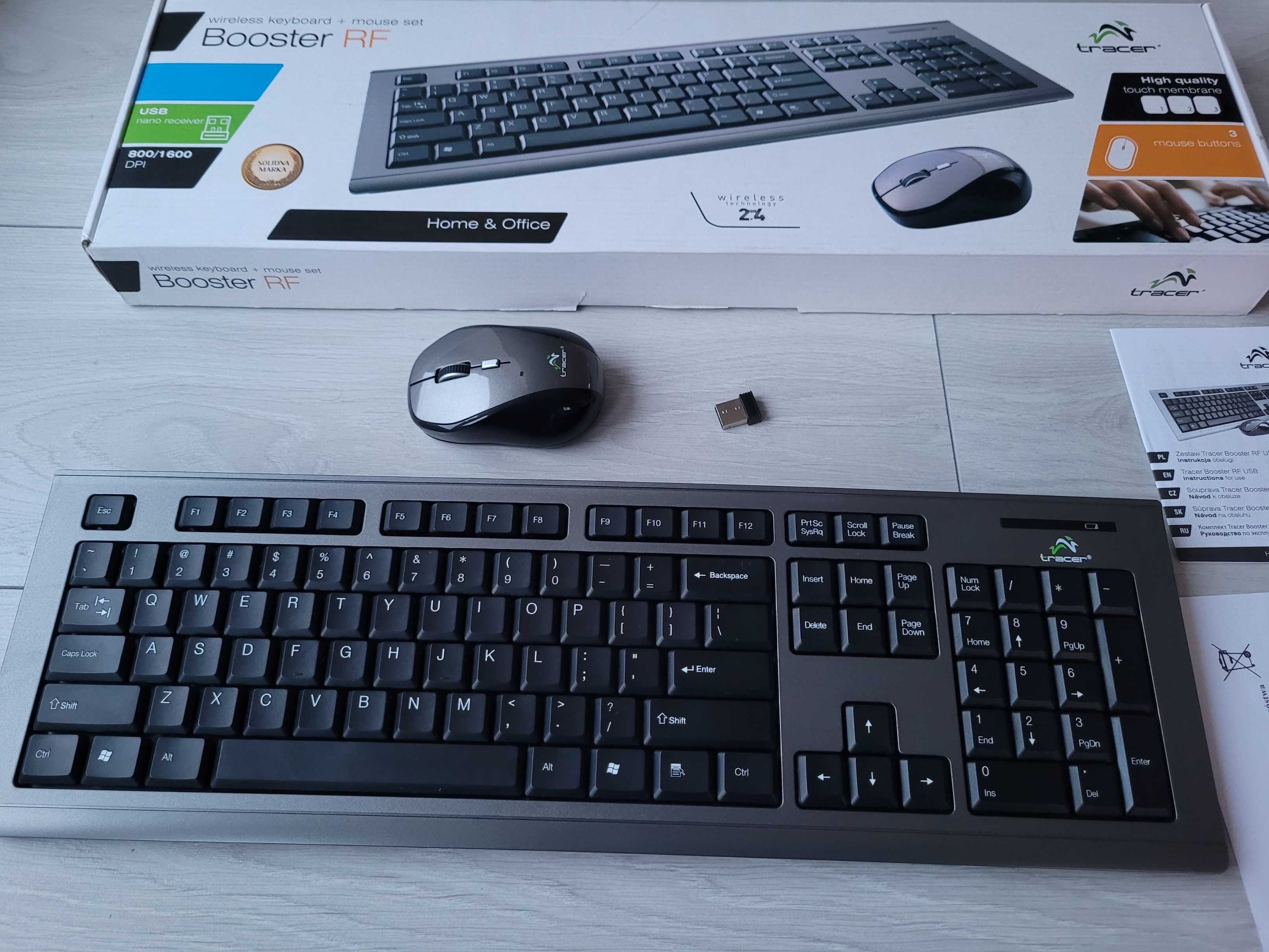 Zestaw klawiatura + mysz TRACER Booster WiFi bezprzewodowa