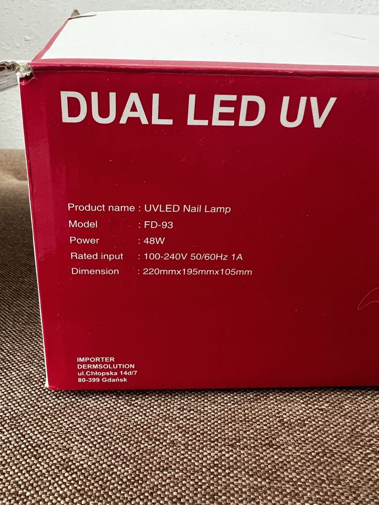 Lampa SUNshine5 DUAL LED UV model FD-93 48W do żeli i hybryd