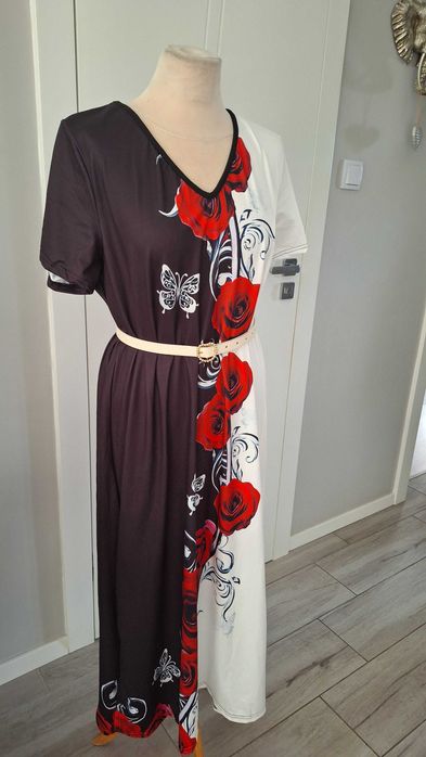 elegancka sukienka długa w roz 50 nowa