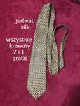 Krawat Sette&Bello 100% jedwab w drobne kwiaty 2+1 gratis