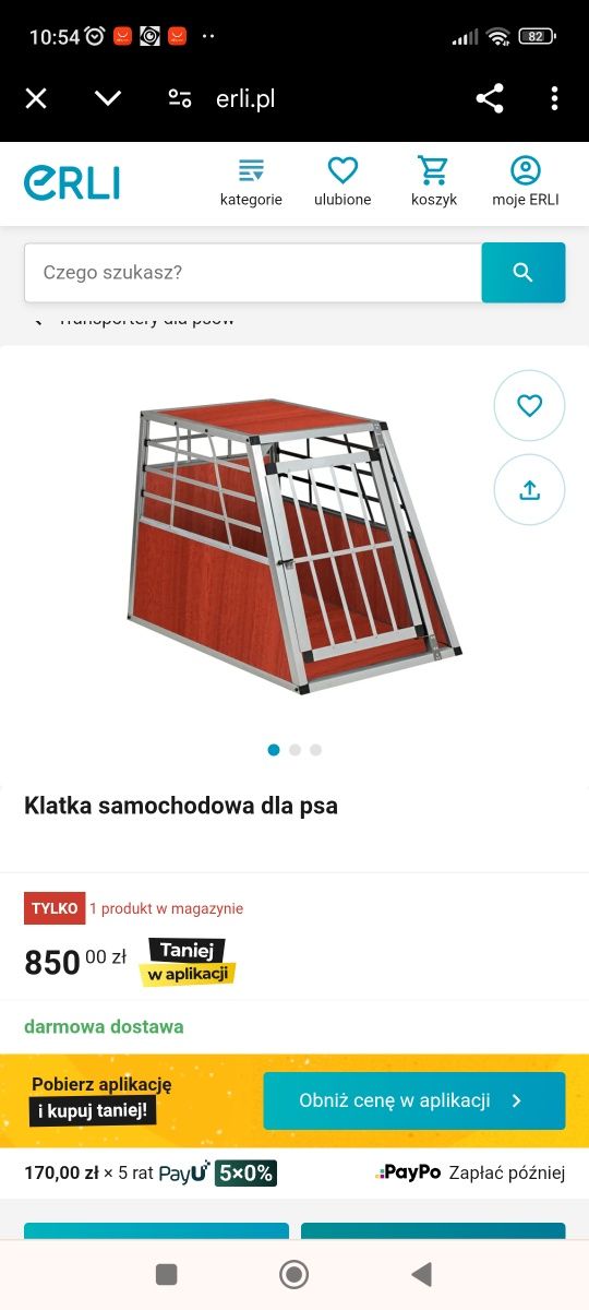 Klatka transporter dla psa