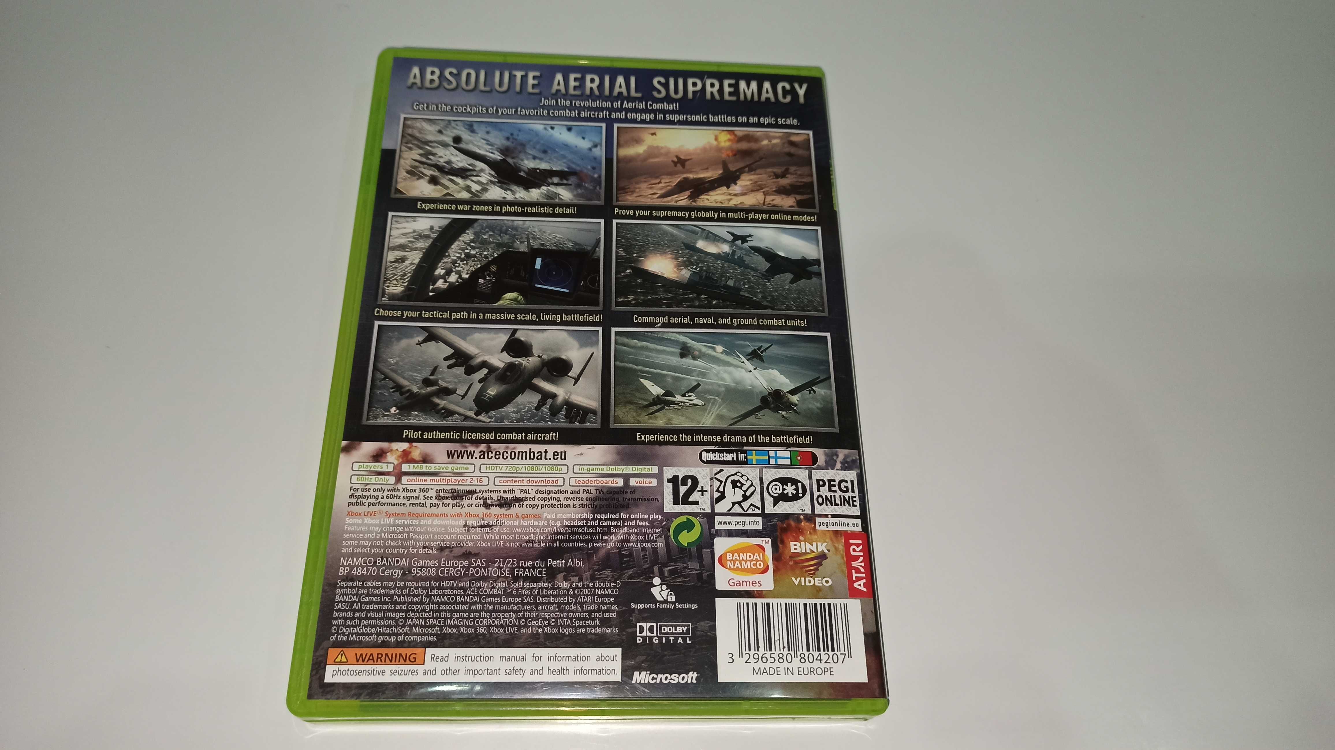 xbox 360 ACE COMBAT 6 samoloty lotnictwo działa na XBOX ONE
