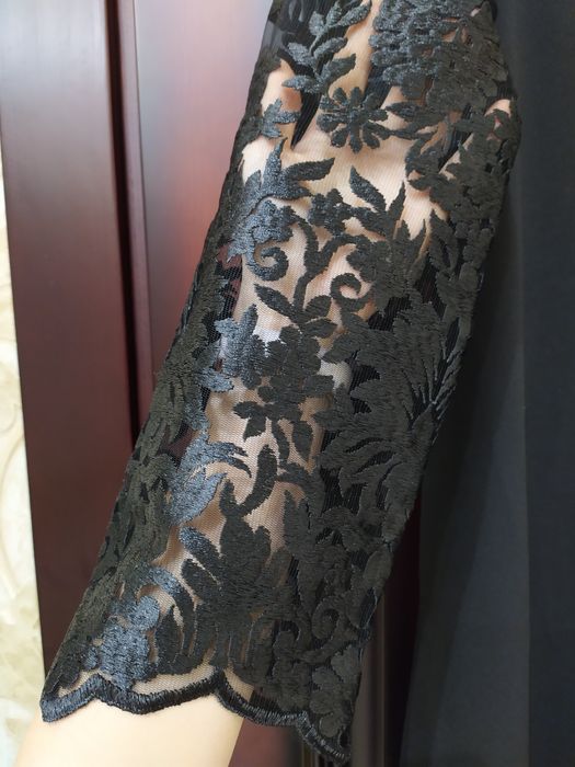 Нарядное женское чёрное платье М-Л 44-46 M-L