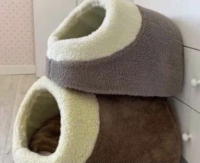 Хутряний будиночок домик лежак хатинка лежанка для котика собачки