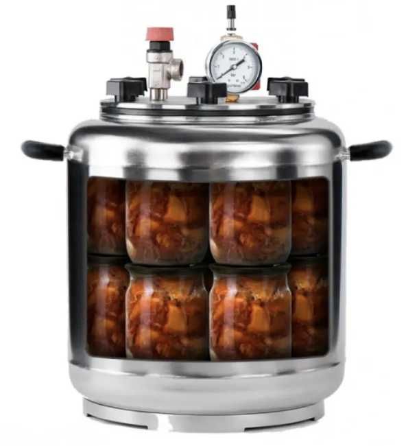Автоклав з гарантією! ГАЗОВИЙ з НЕРЖАВІЙКИ на 16 півлвтрових баночок!