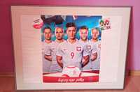 Ramka plakat obrazek łączy nas piłka nożna Lewandowski okazja