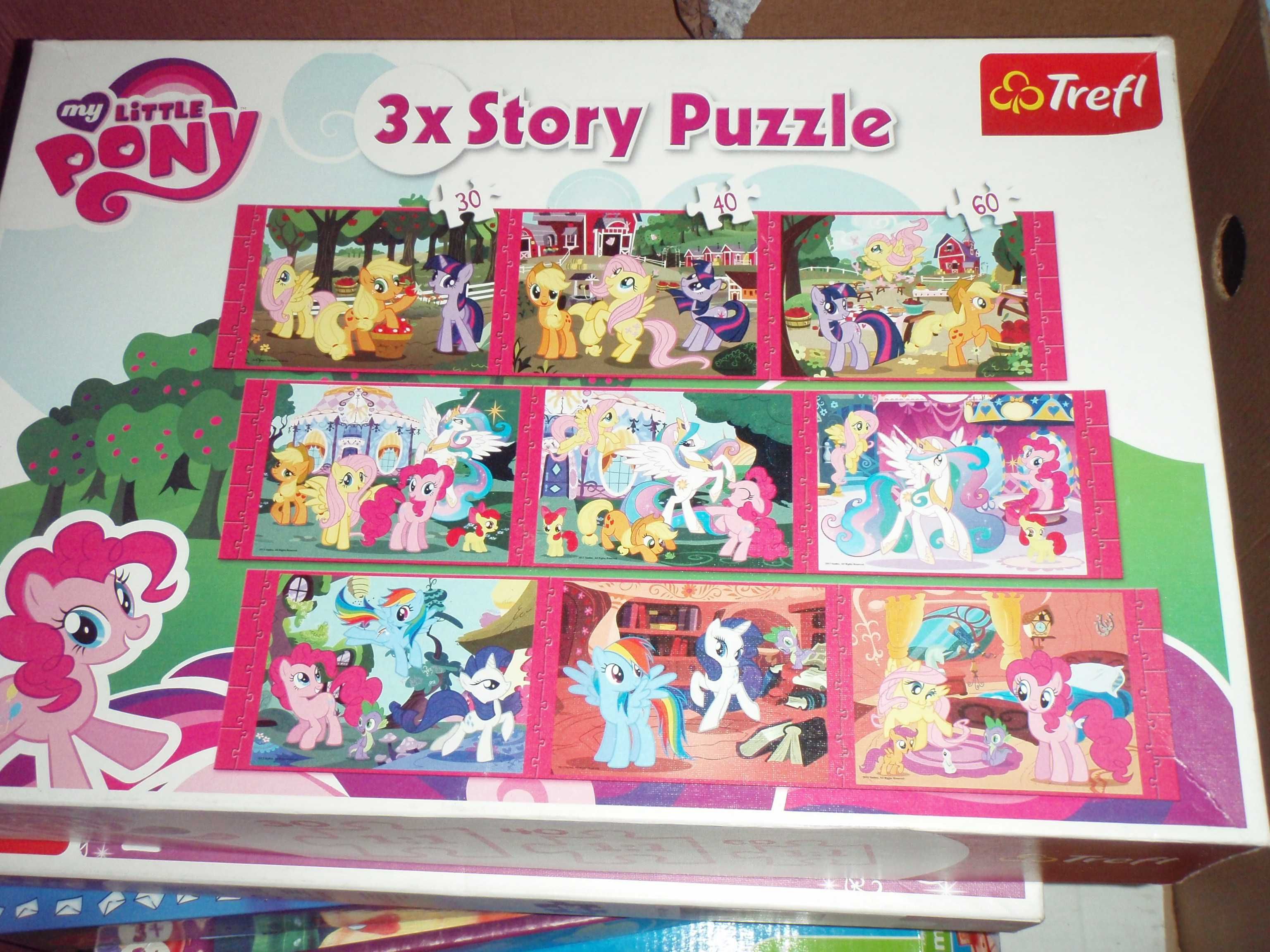 Story Puzzle - Koniki Ponny 9 układanek 30, 40 i 60 elem.