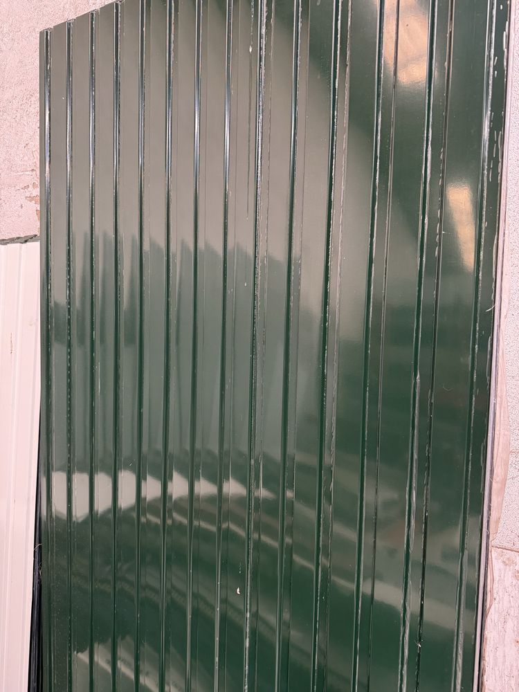 Chapa lacada verde 2 metros
