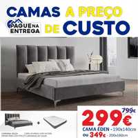 Pack Cama de Casal Éden (c/ Estrado Incluído) + Colchão Basic 15HR