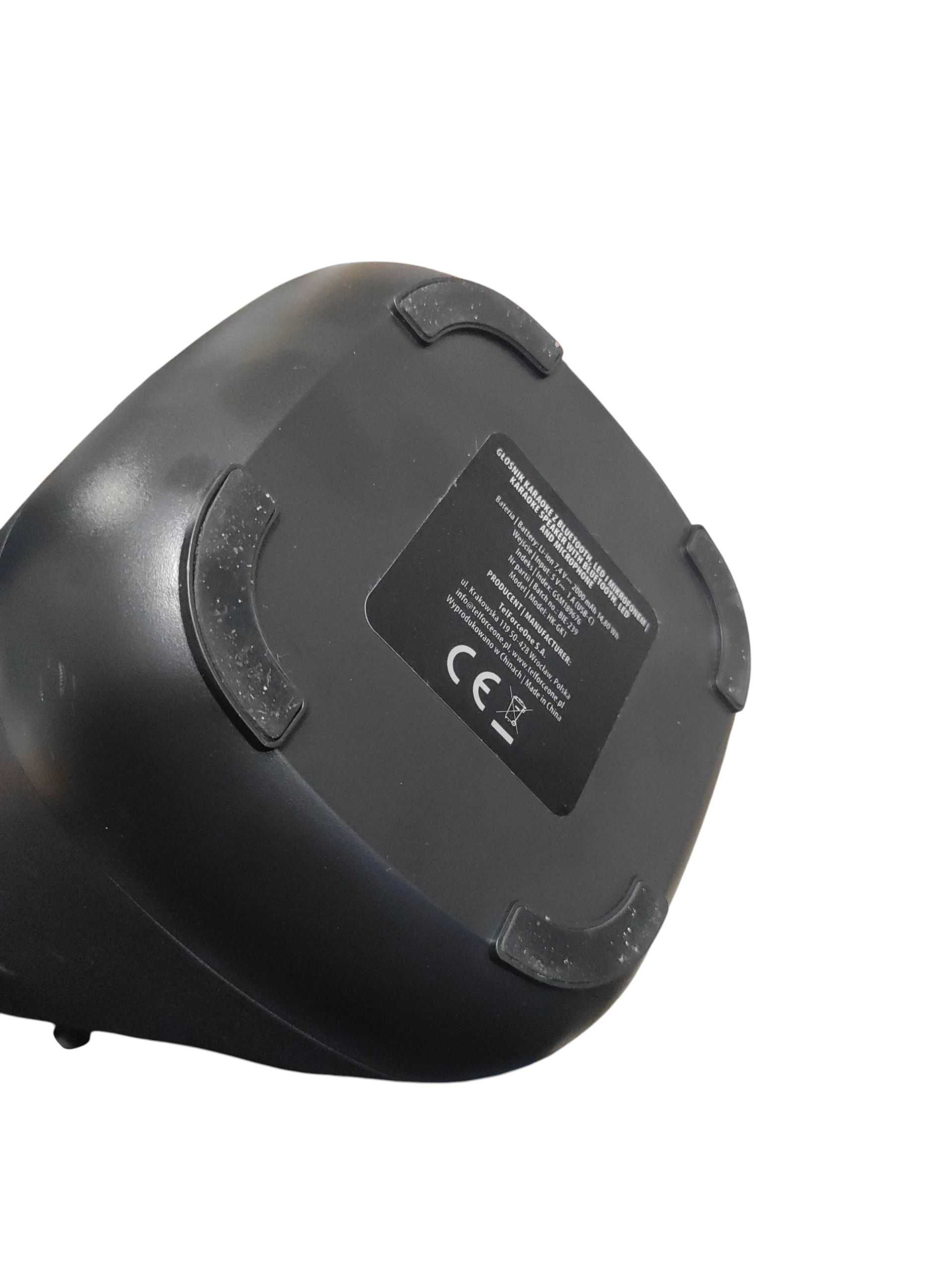 Głośnik Hykker hk-gk1 z Mikrofonem Karaoke FM USB SD LED RGB kpl