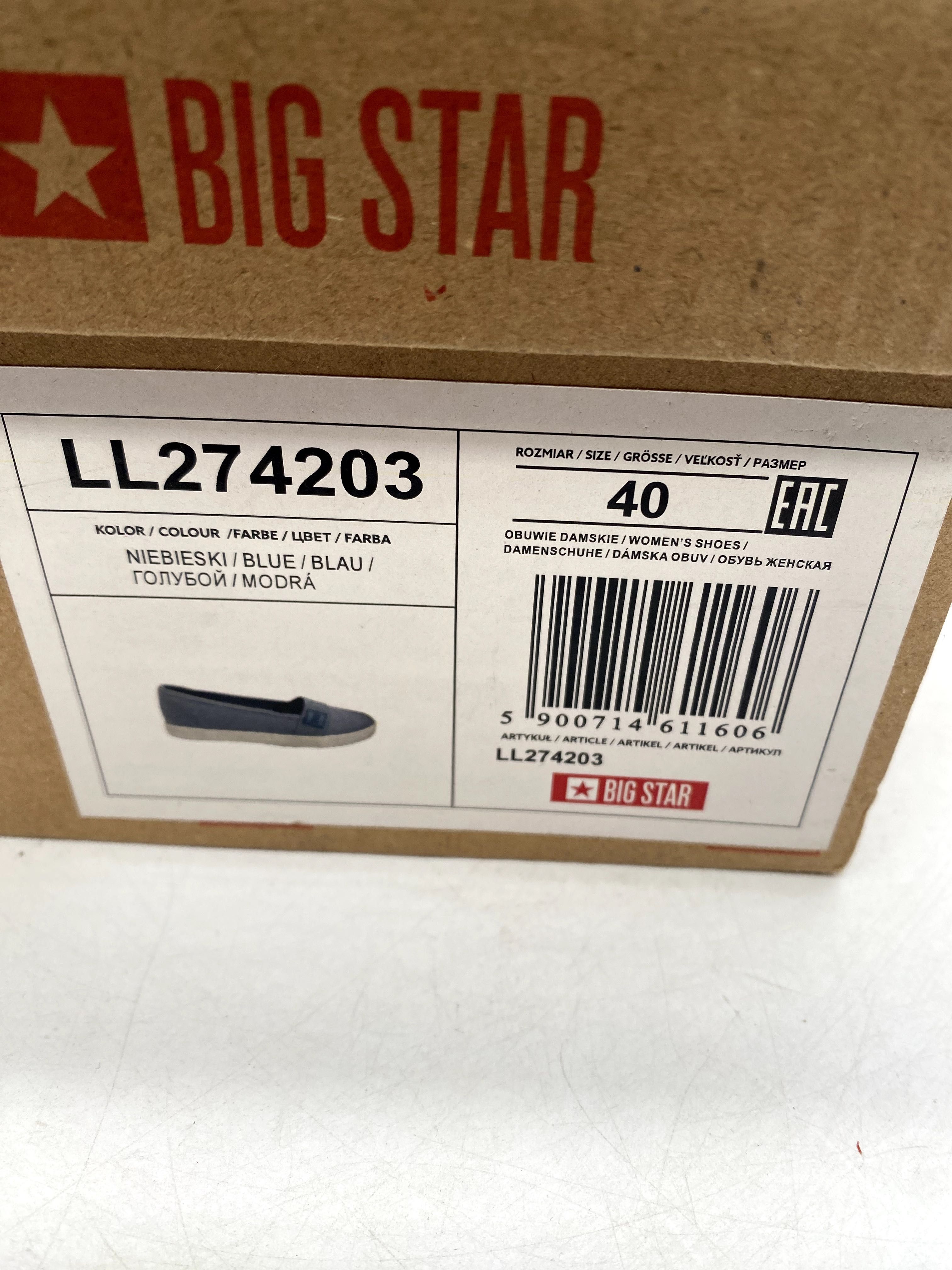 Tenisówki damskie wsuwane Big Star LL274203 rozmiar 40