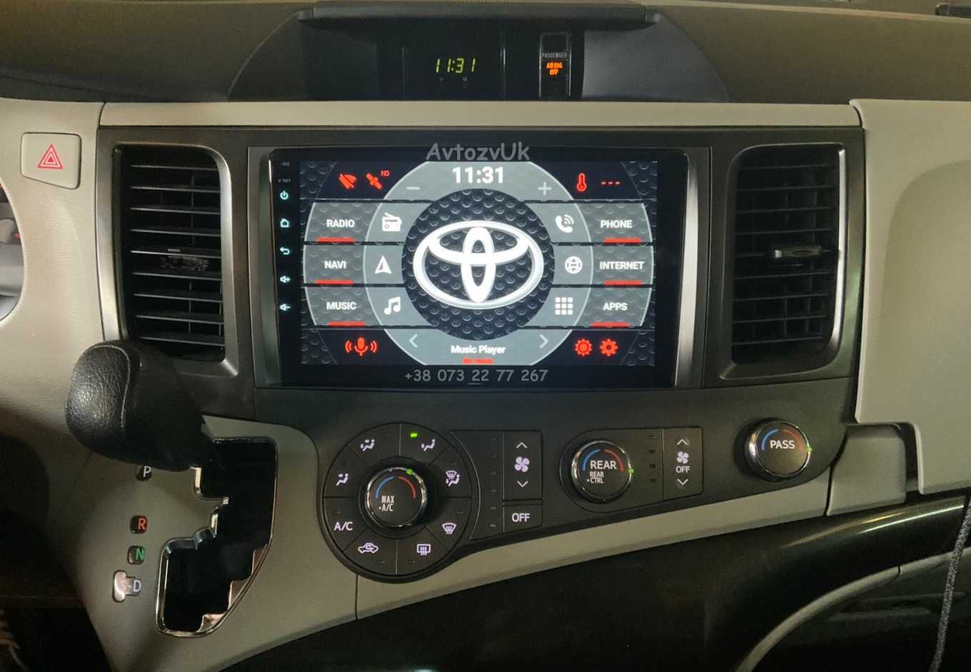 Магнитола SIENNA Toyota HIACE USB GPS 2 din Сиенна CarPlay Android 13