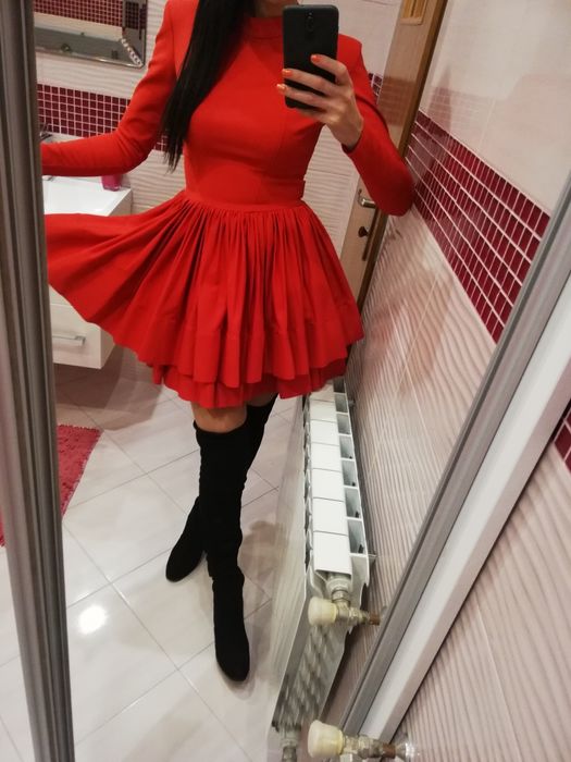 Czerwona sukienka Lou 34 xs xs/s 36 s święta świąteczna wigilia