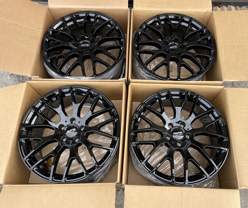 4x felgi aluminiowe CZARNE 5x112 r19 et39 8J Alufelgi Platin (Germany)