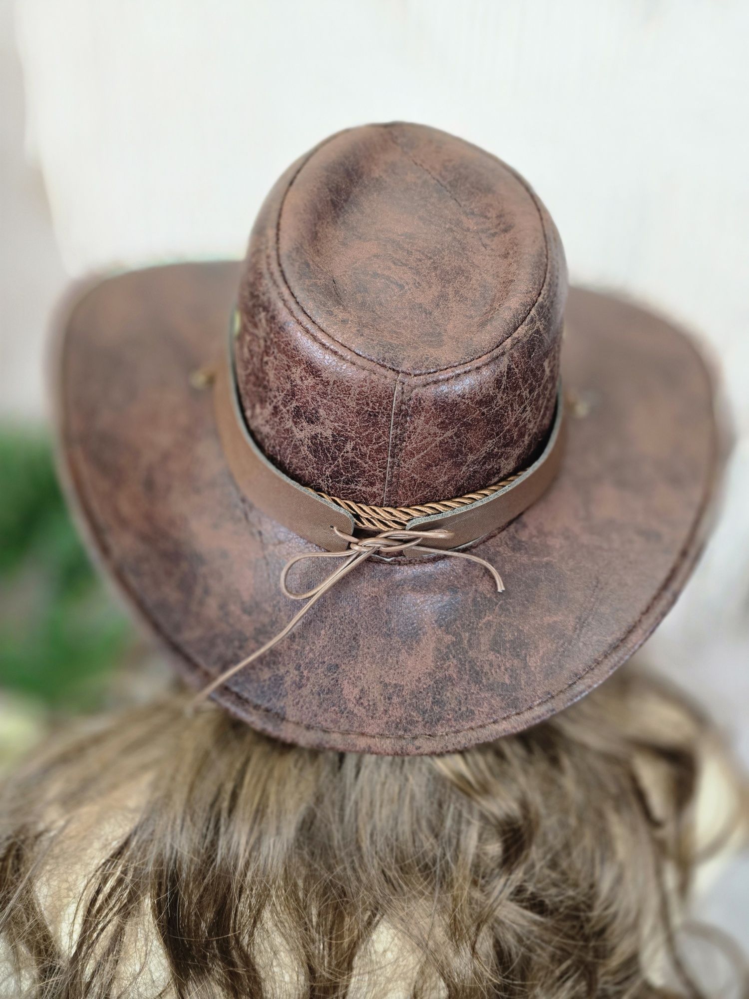 Nowy brązowy kapelusz kowbojski jeździecki western bull dla koniarza