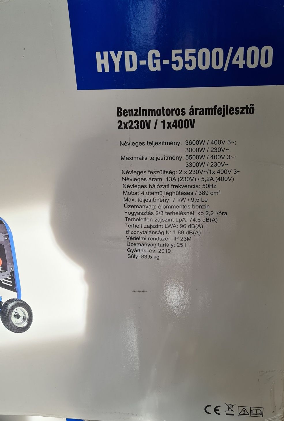 Новый генератор Hyundai HYD-G-5500/400