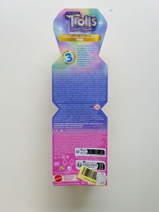 Figurka z bajki Trolle Viva lalka różowo-żółta