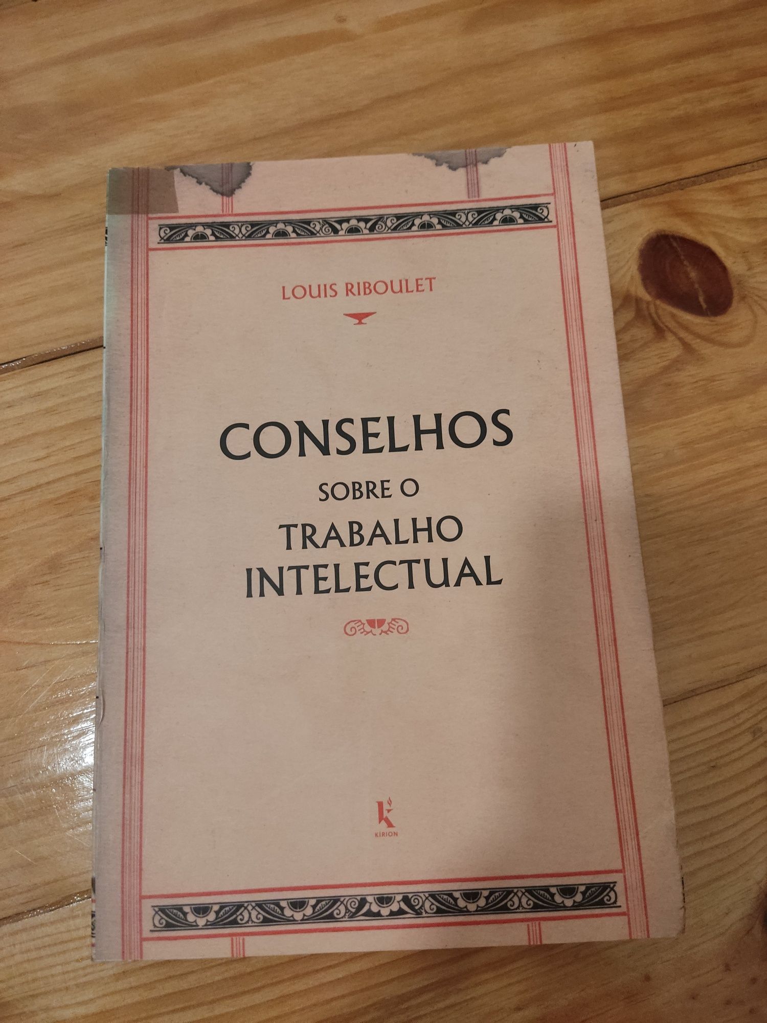 Livro "Conselhos sobre o Trabalho Intelectual"