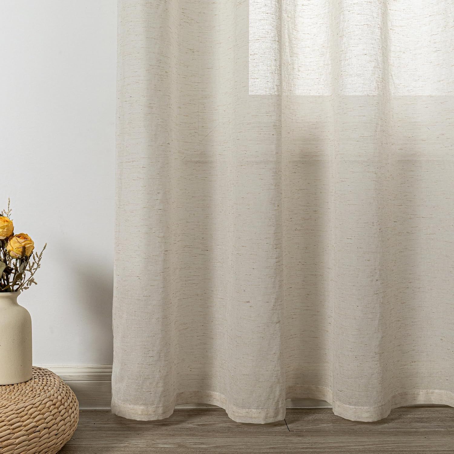 Zasłony Boho 2sz Półprzezroczyste Beżowe 260x140 Gotowe do zawieszenia
