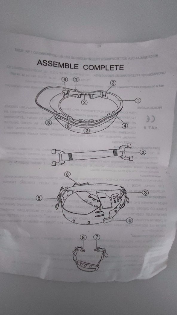 Kask, hełm przemysłowy ochronny, Nowy