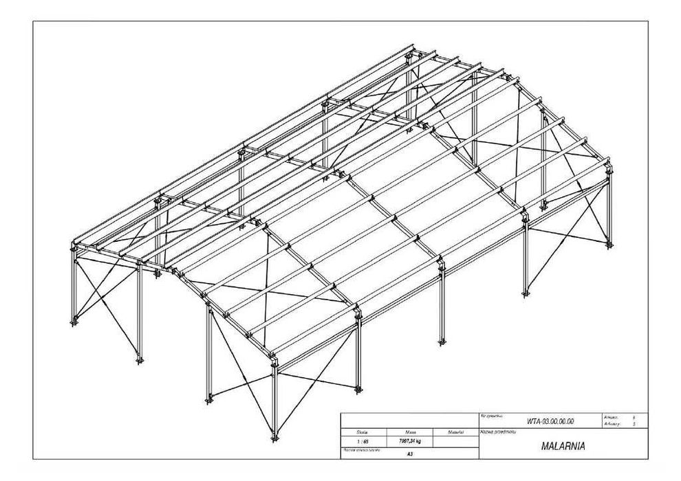 Sprzedam konstrukcję stalową hali