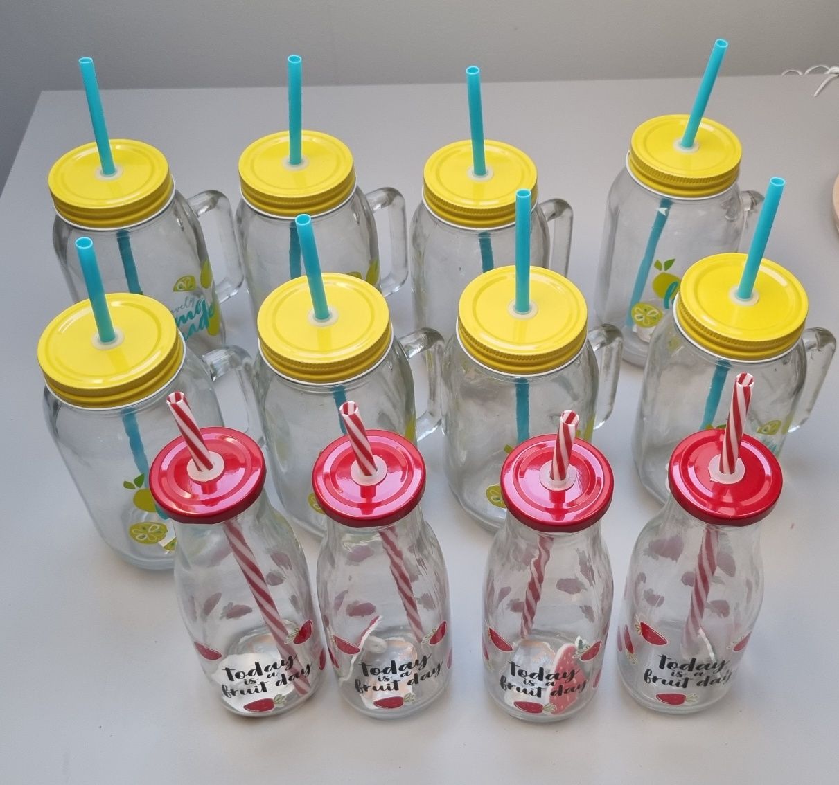 Zestaw słoiki szklanki do lemoniady 12szt  680ml/430ml