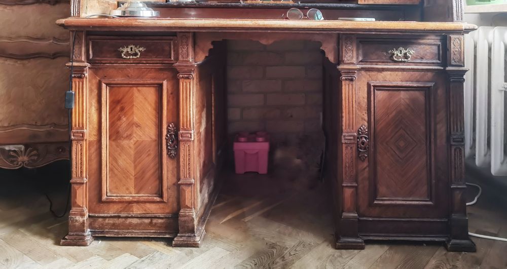 Stare duże biurko Antyk