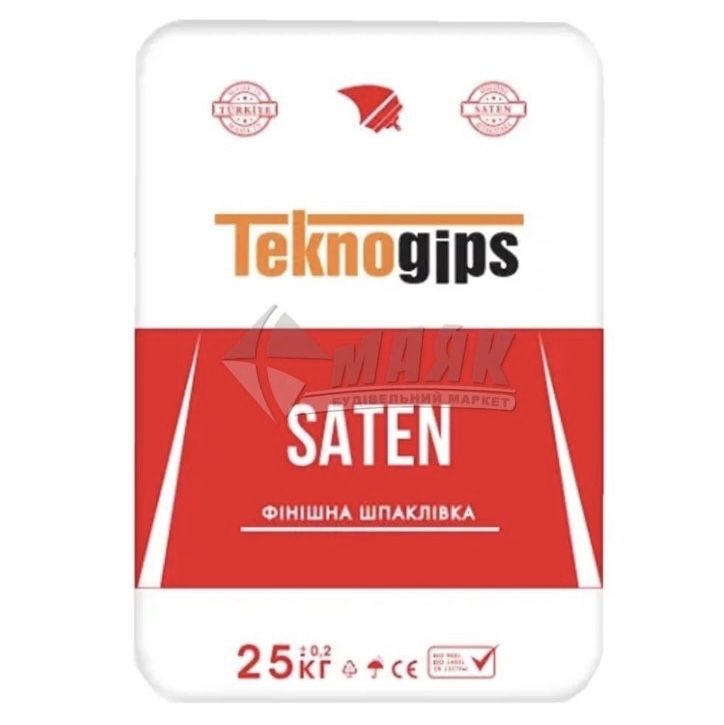 Шпаклівка гіпсова Teknogips SATEN фінішна 25 кг