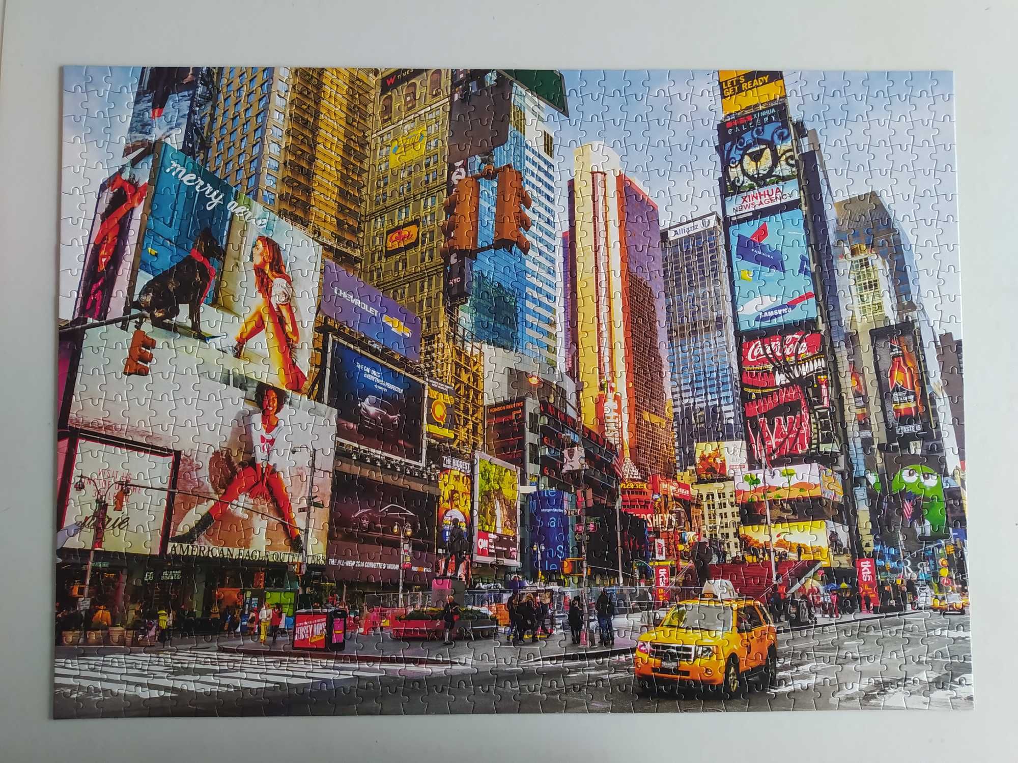 Puzzle 1000 elementów, Nowy York, kompletne, Times Square