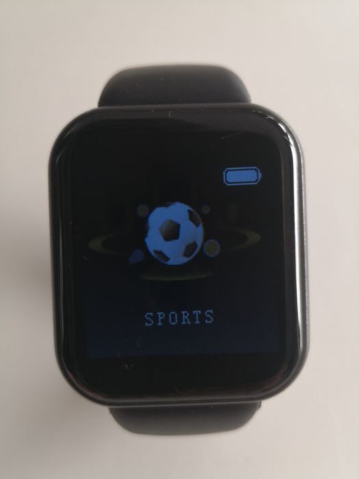 Smartwatch preto e rosa NOVO