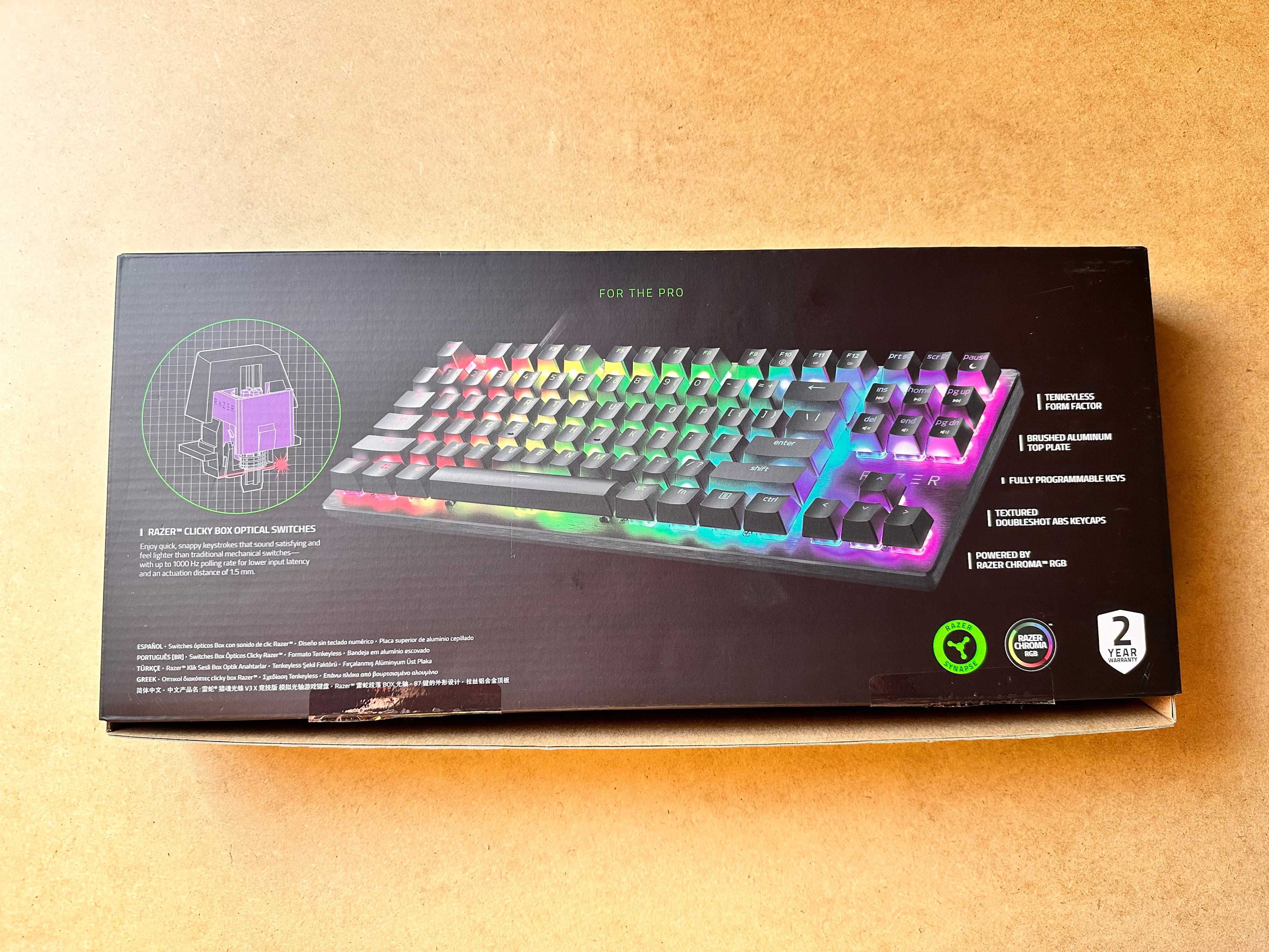 Teclado de gaming Razer Huntsman v3 Tenkeyless (novo)