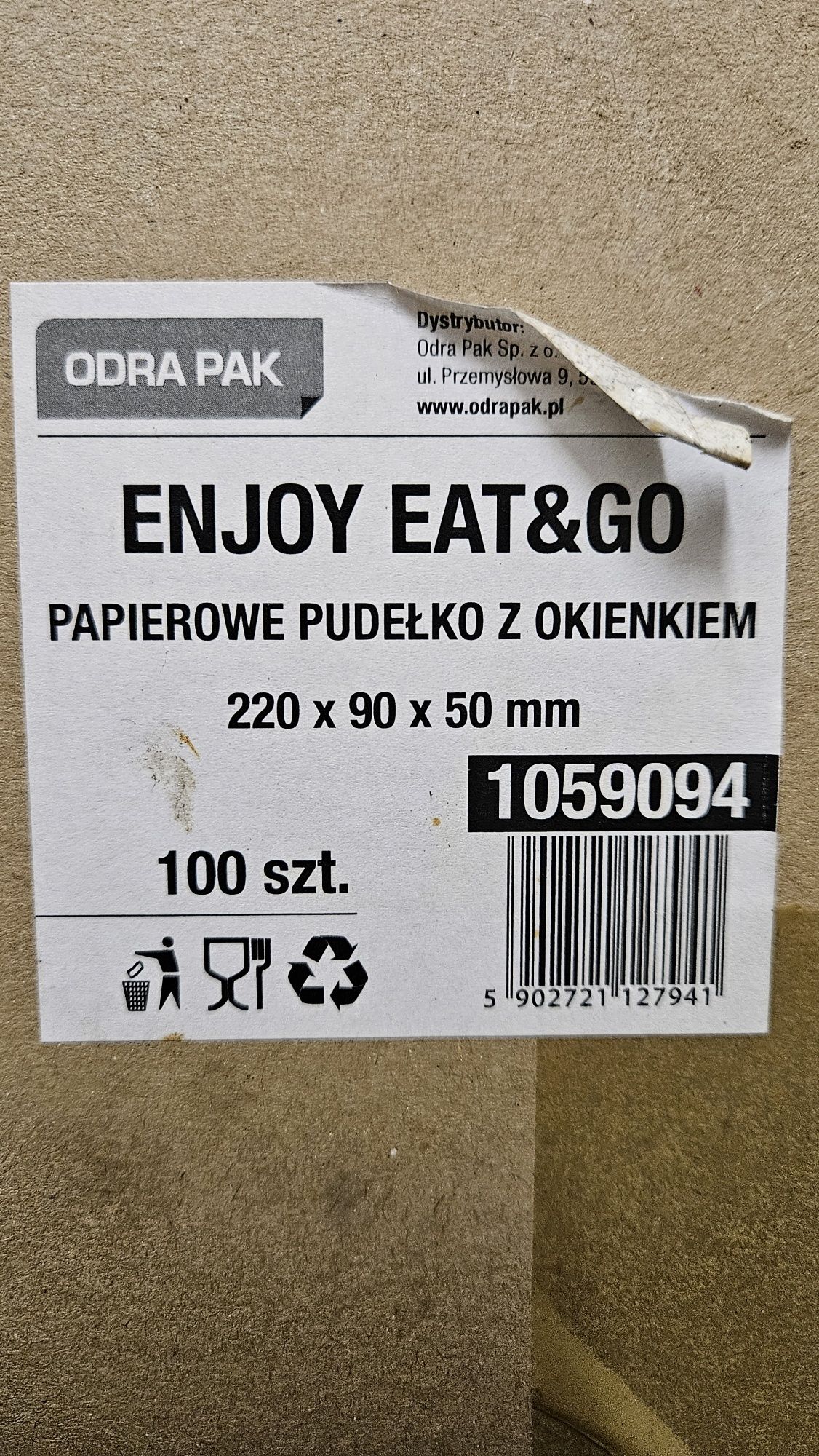 Pudełko na sushi lub ciasto na wynos 100 szt