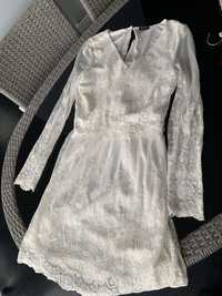 Біле ажурне кружевне плаття Vila Розмір М