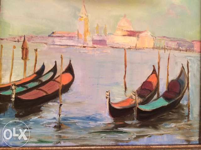 Картина "Венеция" на холсте,масло, 60х50 см, в рамке