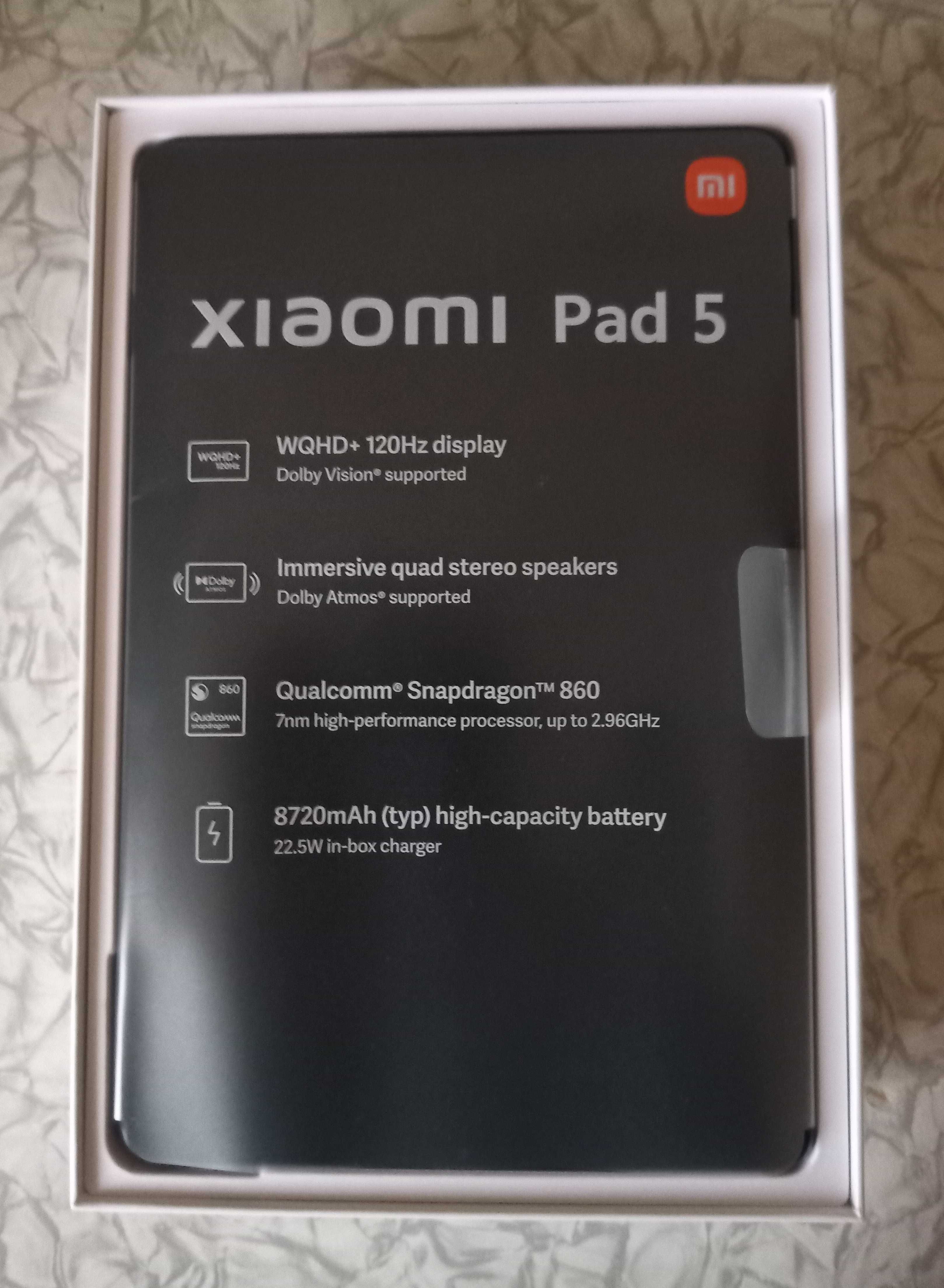 Планшет Xiaomi Pad 5 6/128 Gb, 120 Гц, White, Global UA