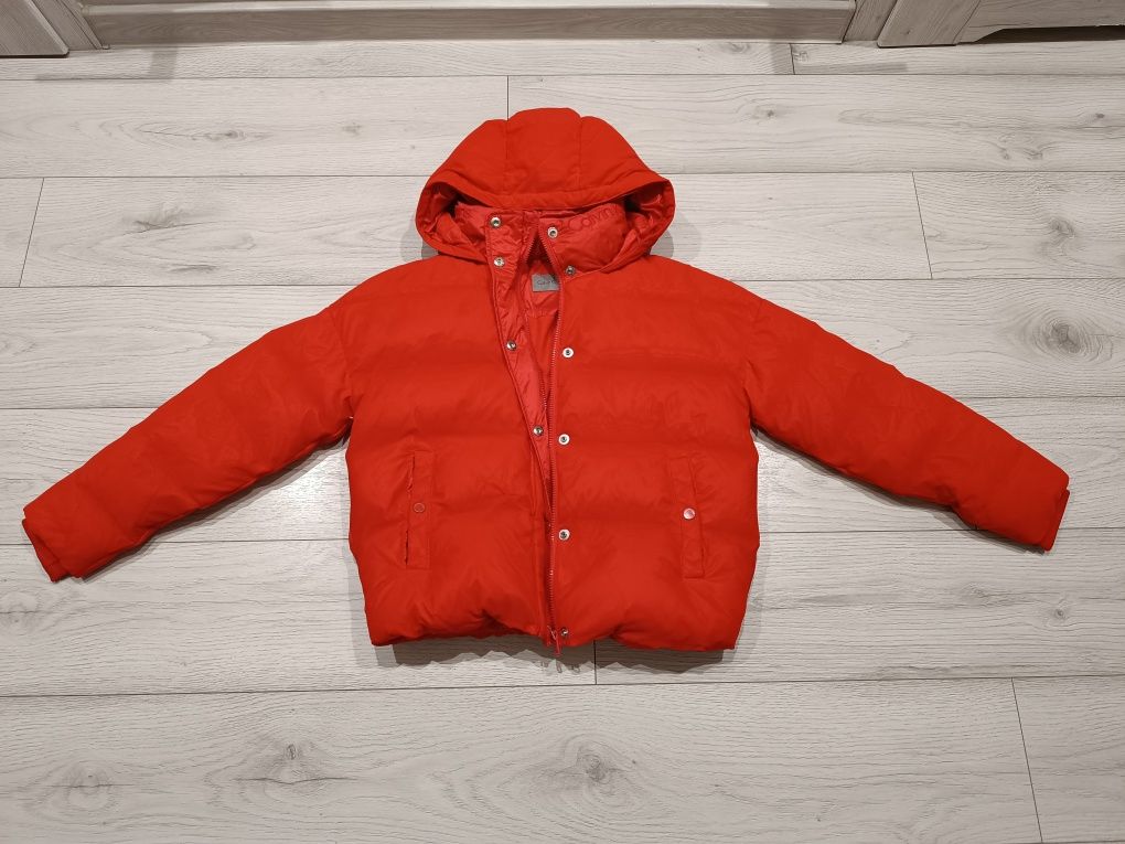Kurtka Puchowa Puffer Z Kapturem Calvin Klain Jeans rozmiar S