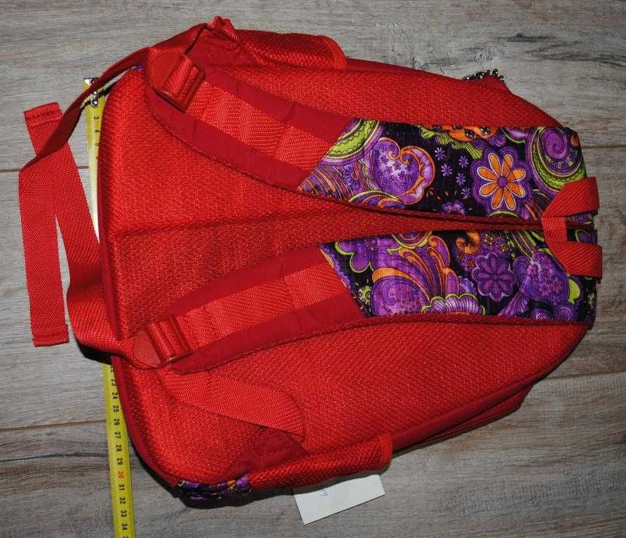 Рюкзак шкільний з квітами KWC BAG для дівчинки 39х29х14 см ортопедичн.