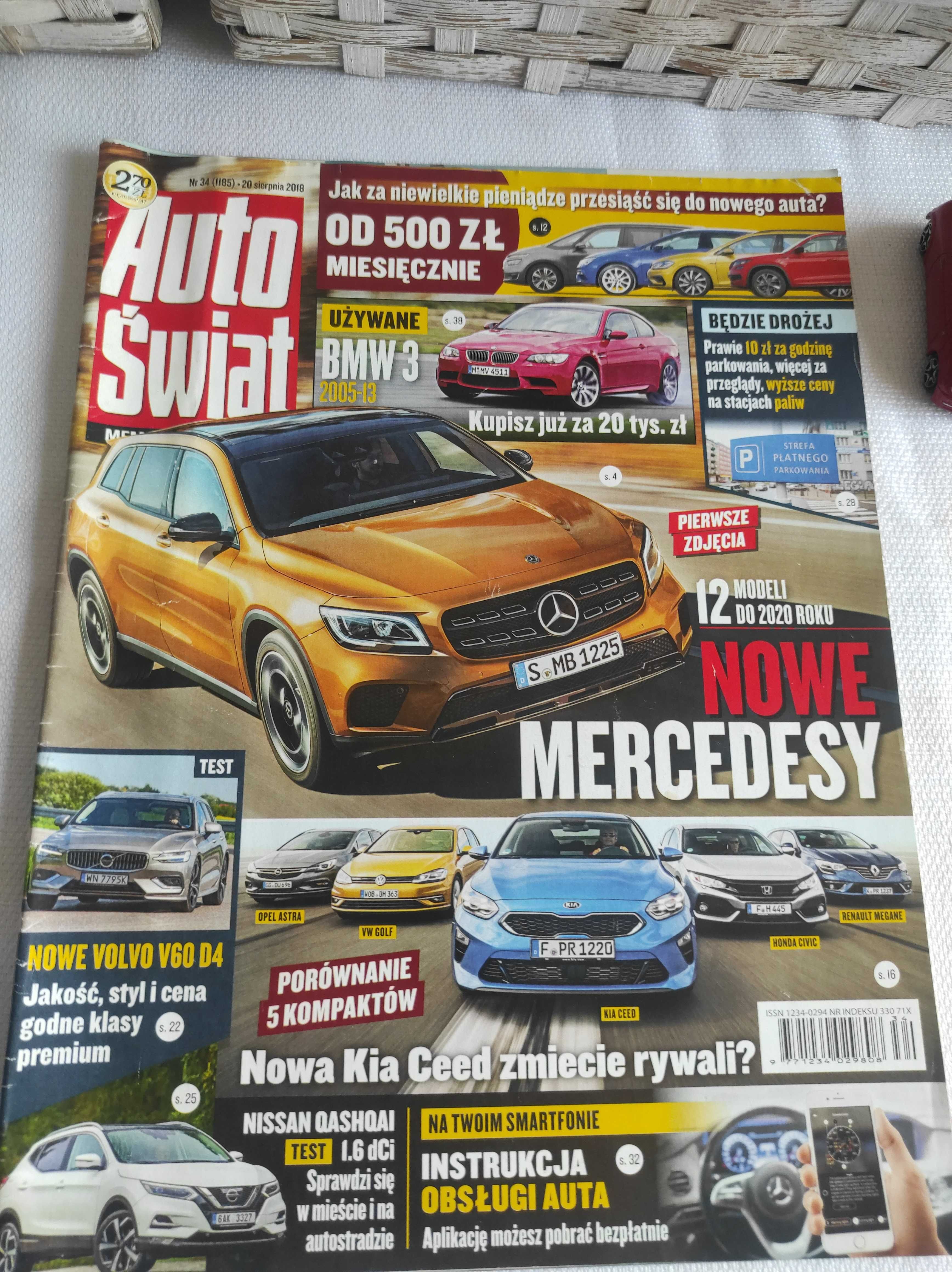Czasopismo Auto Świat WYSZUKAJ POJAZD 34/2018 V60 718 McLaren Fabia