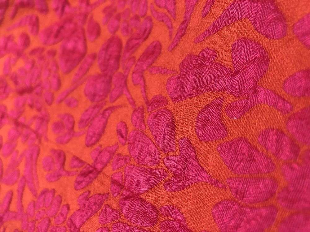 Sukienka elegancka, różowo pomaranczowa z motywem kwiatow, HOBBS