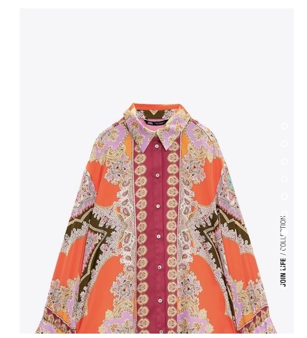 ZARA Camisa fluida da colecção verão 2022