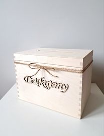 Pudełko na koperty skrzynka na koperty boho rustykalne