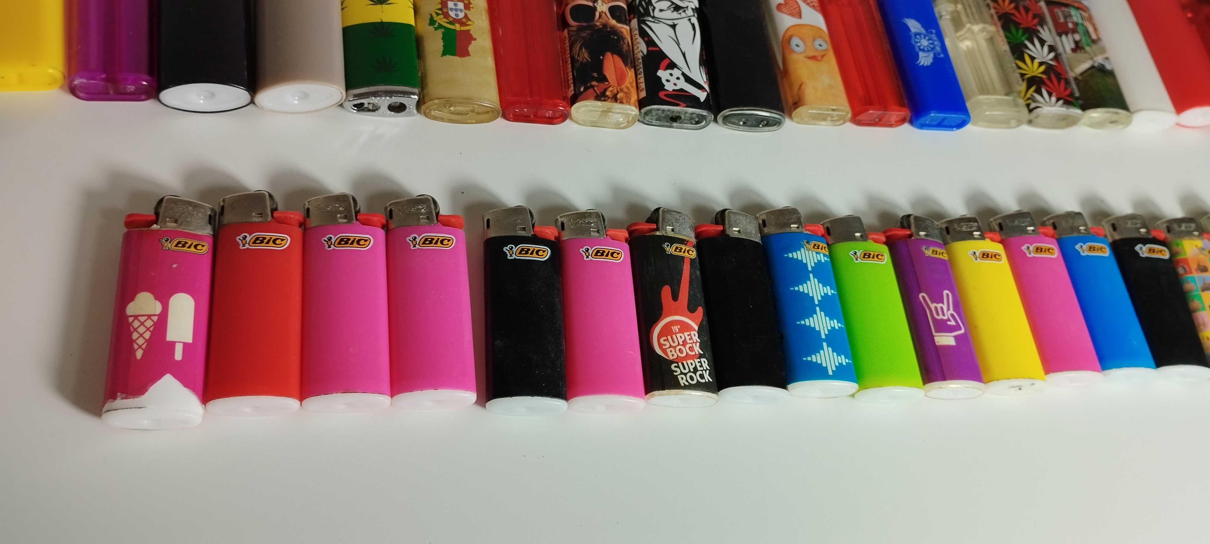 Lote mais de 100 isqueiros - bic e clippers
