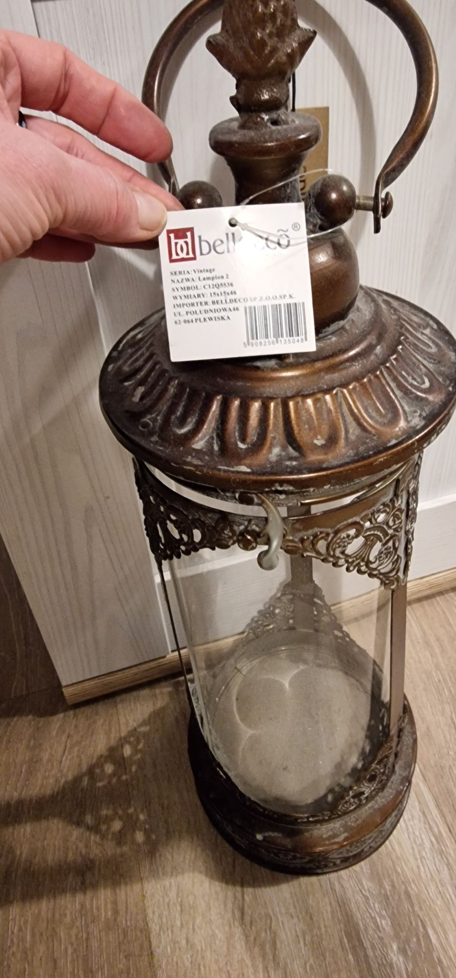 Lampion z mosiądzu