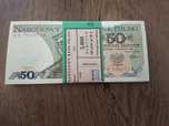 Banknot PRL 50zl seria KB 1988r